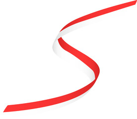 Abstract shape with a diagonal stripe pattern