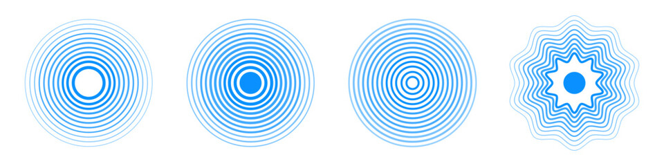 Set of pain concentration, headache, toothache icon, radial pain target icon