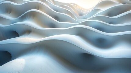 Obraz premium Abstract Waves of White Sand Shaping the Landscape Under Bright Sunlight