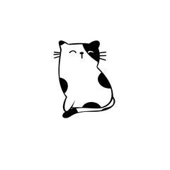 Cat doodle outline