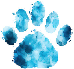 Blue Paw Print