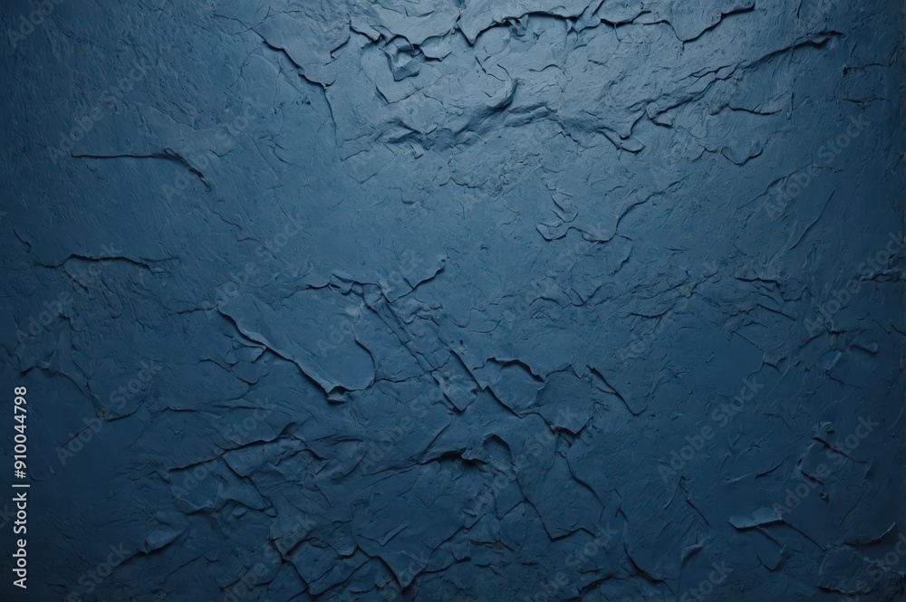 Sticker blue textured plaster wall background