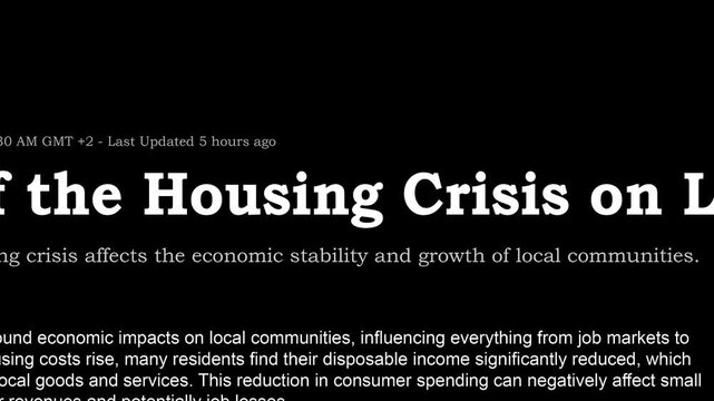 2024: Housing Crisis Headlines Fast Sequence