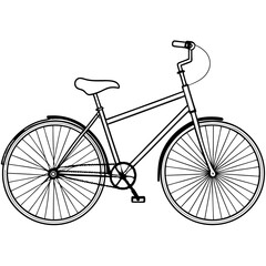 Detailed Vector of a Vintage Bicycle