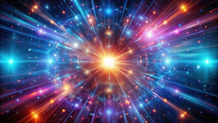 A cinematic view of vibrant quantum realms , infinite, threads, colorful, abstract, science fiction