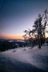 sunset in the mountains