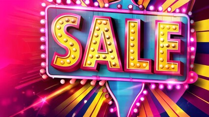 Vintage Neon Black Friday Moving Sale Sign - Powered by Adobe