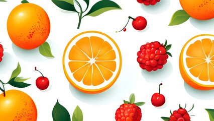 Obraz premium background with citrus fruits