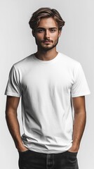 Obraz premium White blank T-shirt mockup | T-shirt | Mockup