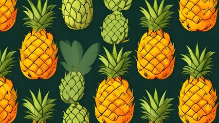 background with pineapple fruit