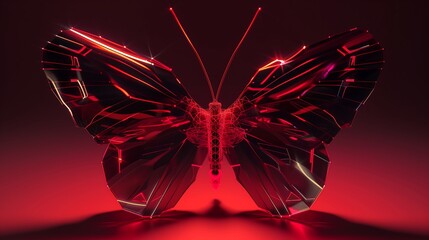 Obraz premium Exquisite Transparent Butterfly Illustration Highlighting Fine Details and Elegance 細部と優雅さを強調した絶妙な透明蝶のイラスト.Generative AI