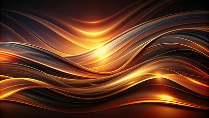Obraz premium Abstract futuristic background with dark and warm color wave shapes, perfect for modern projects, futuristic, abstract, background, dark