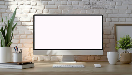 Fototapeta premium blank computer monitor