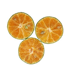 slice of orange isolated