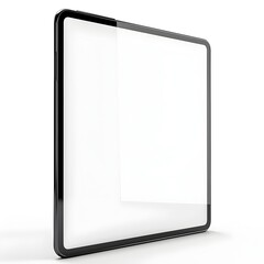 Modern Digital Tablet with Blank White Screen on Isolated Background