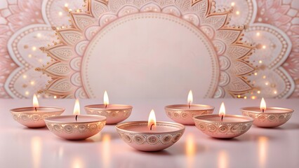 Traditional Indian Happy Diwali Celebration - Illuminated Festival of Lights background AI generated image