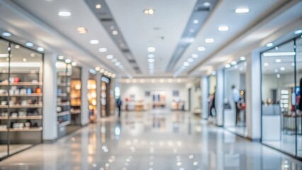 Fototapeta premium High-End Retail Space with Out-of-Focus Shopping Aisles 