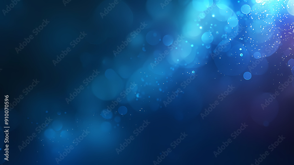Wall mural abstract background with blue and purple bokeh lights. the out-of-focus lights create a dreamy and e