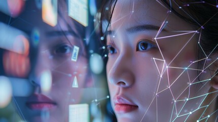 Visual capturing and storing information and images related to individuals' facial characteristics and personalities. Generative AI