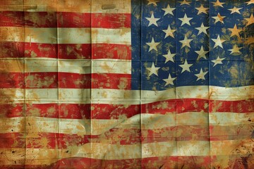 Grunge American flag