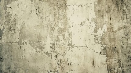 Cracked and weathered concrete wall texture with peeling paint.