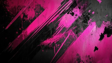 Vibrant pink black abstract art background