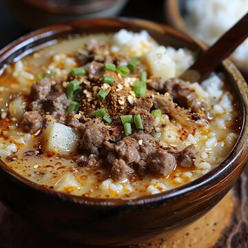 Warm and Comforting Bubur Lambuk with Spices and Meat