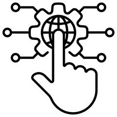 Digital Transformation  Icon Element For Design