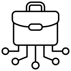 Virtual Workforce  Icon Element For Design