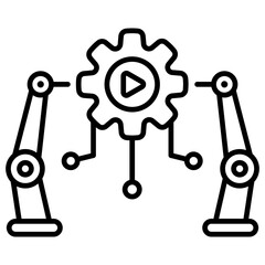 Robotic Process Automation  Icon Element For Design
