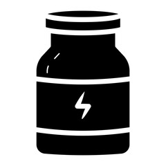 protein shake drink glyph icon
