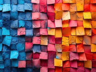 Concept photo illustration in complimentary colors design abstracts arranged chaotically illustrating Social Media Trends in a modern contemporary news style, for a news article and world event