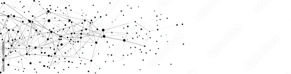Poster an abstract background and geometric pattern with connecting dots and lines for a banner or header d