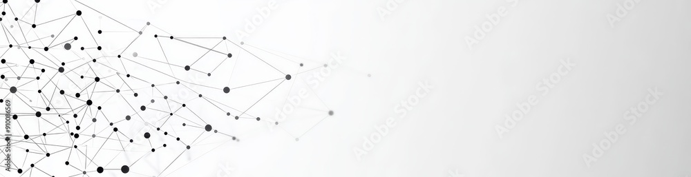 Poster an abstract background with connecting dots and lines for a banner design or header, with minimalist