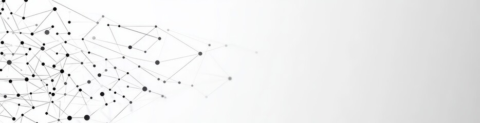 An abstract background with connecting dots and lines for a banner design or header, with minimalist texture.