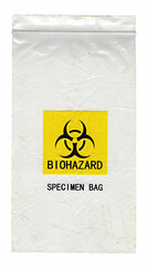 Biohazard speciment bag overlay
