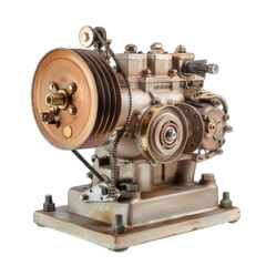 Fototapeta premium Starter Motor Engine Isolated PNG on White Background