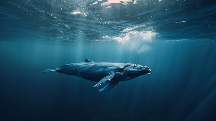 Fototapeta premium Humpback Whale Underwater
