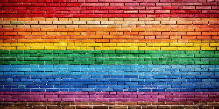 Colorful LGTBI graffiti on wall with copy space, LGTBI, rainbow, wall, graffiti, vibrant, colors, pride, LGBTQ+, diversity