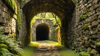 Fototapeta premium Ancient Stone Tunnel