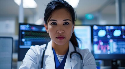 Obraz premium Advanced telemedicine technology with deep field communication tools enabling healthcare professionals to securely engage in virtual consultations diagnosis and treatment of patients remotely