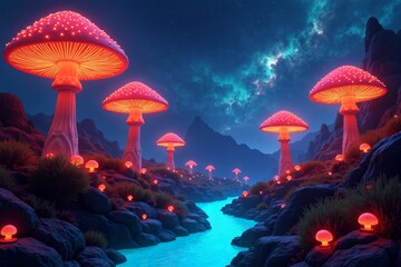 Glowing Mushrooms
