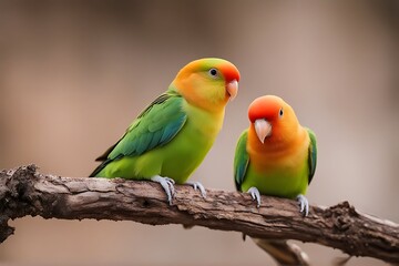 Fototapeta premium white agapornis lovebird fischeri isolated path clipping single background african beautiful bird closeup colourful concept domestic emotion exotic funny green image little love lovely natural