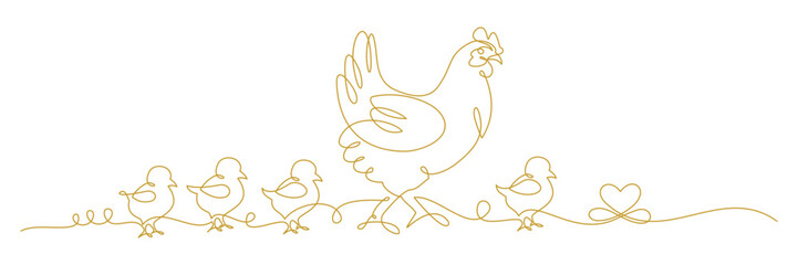 chicken continuous line 
