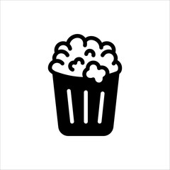 Popcorn icon. Vector illustration isolated on a white background.