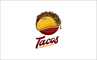 Illustration vector of tacos suitable for restaurant food business logo design template