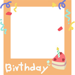 생일파티 폴라로이드 사진 프레임