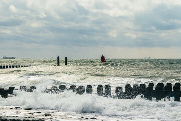 North Sea near Westkapelle Province of Zeeland Netherlands