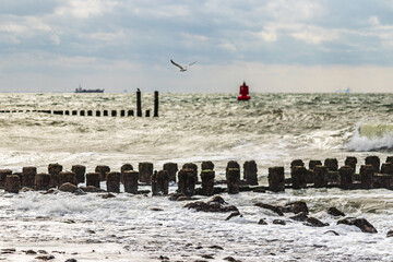 North Sea near Westkapelle Province of Zeeland Netherlands