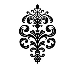 baroque ornaments simple vector black and white